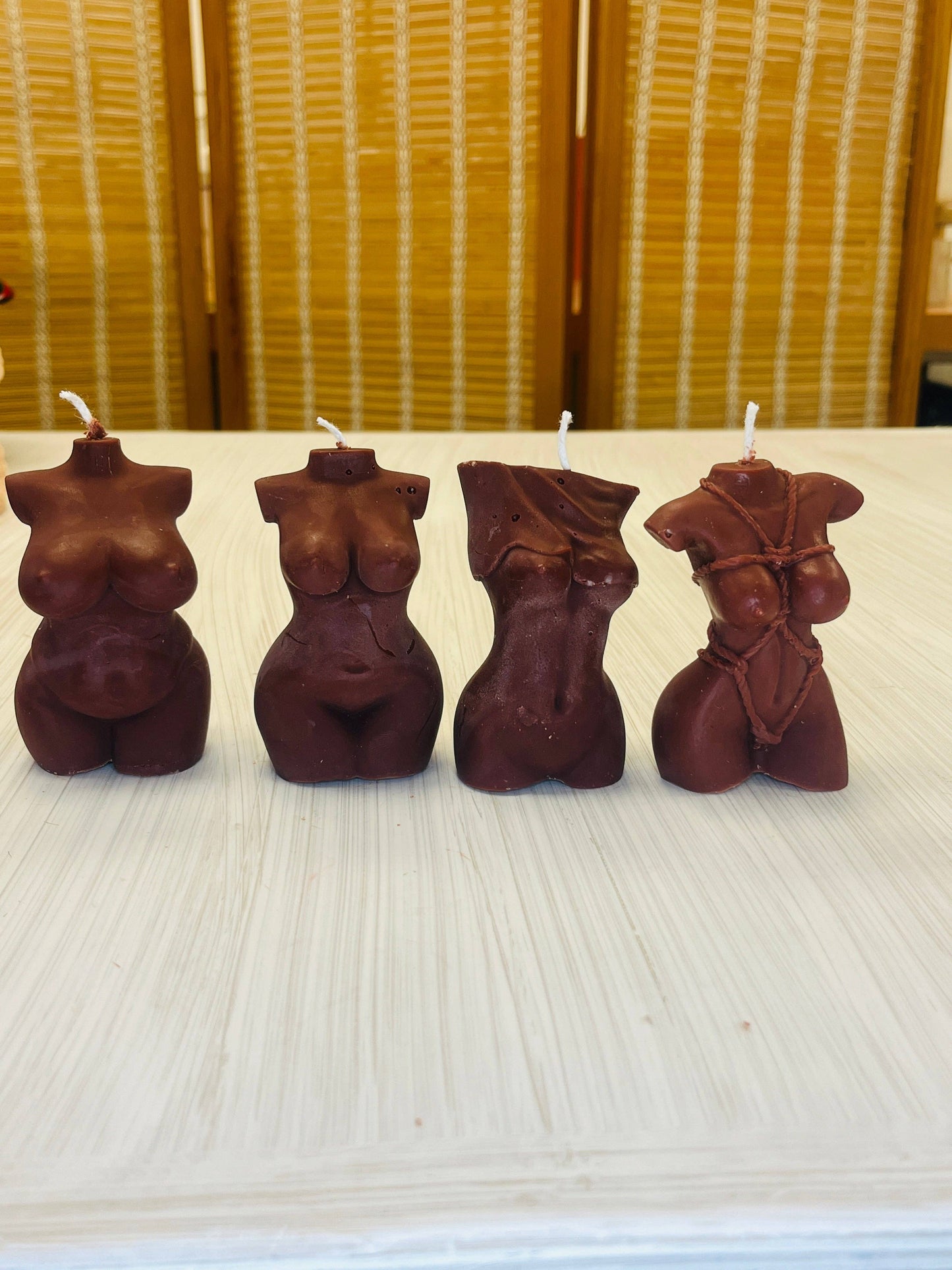 MadebyOmo - Goddess Skin toned soy pillar candles