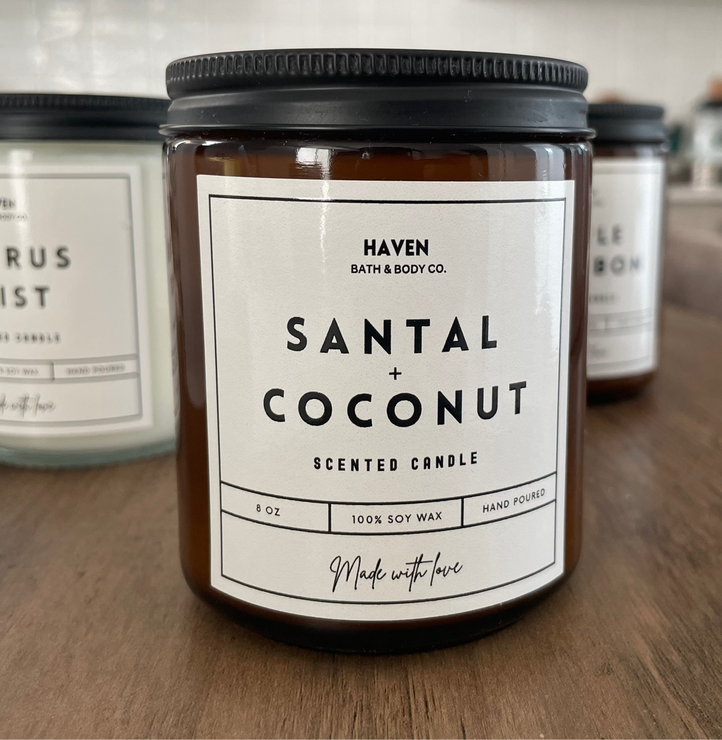 Haven Bath & Body Co. - Santal + Coconut Scented Candle