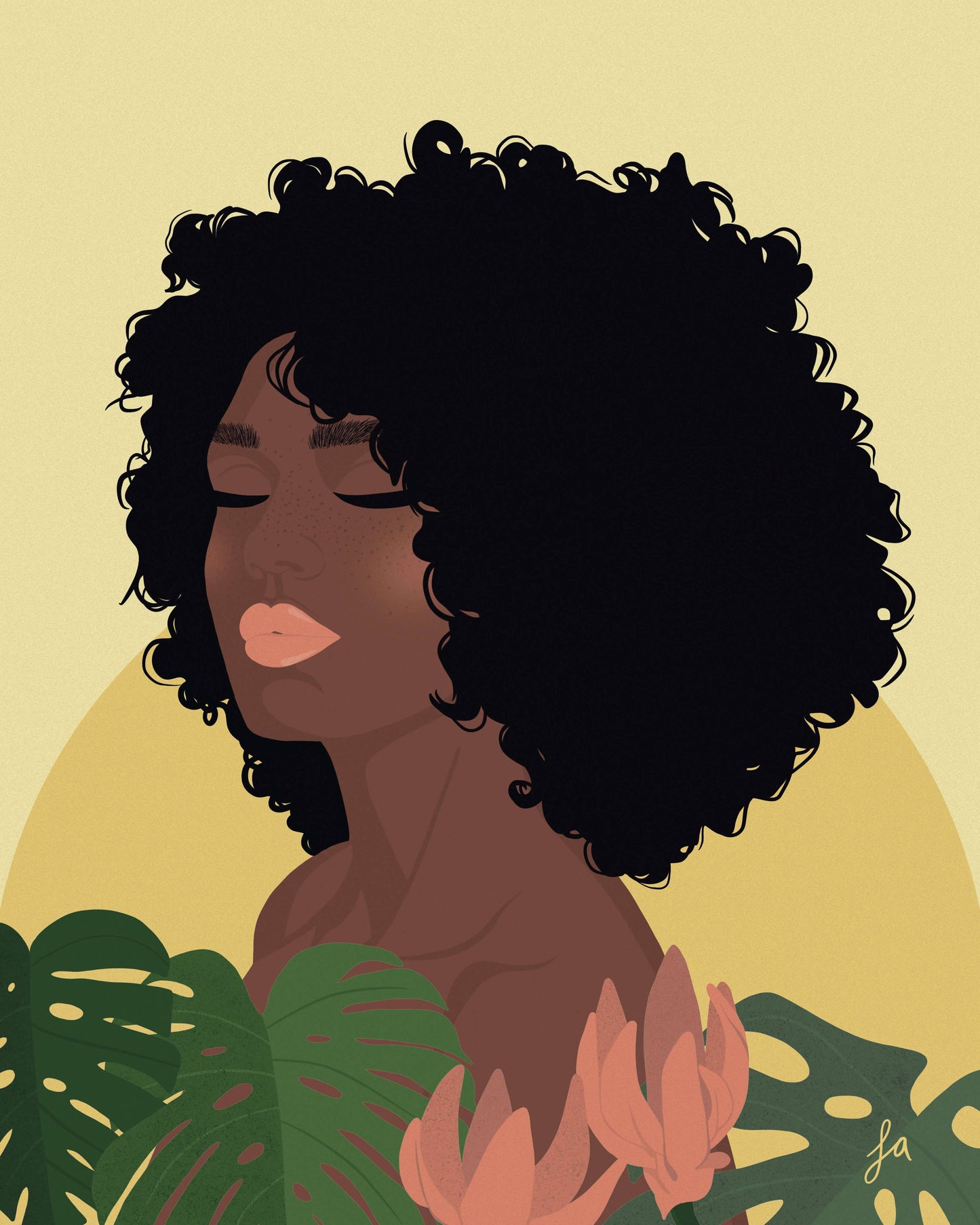 la designs - Portrait of Nadia Print