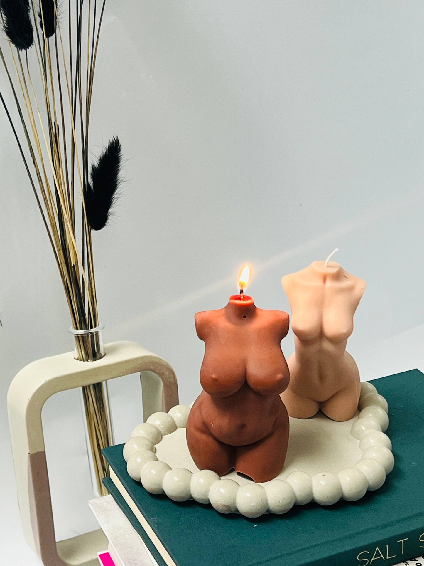 MadebyOmo - Goddess Skin toned soy pillar candles