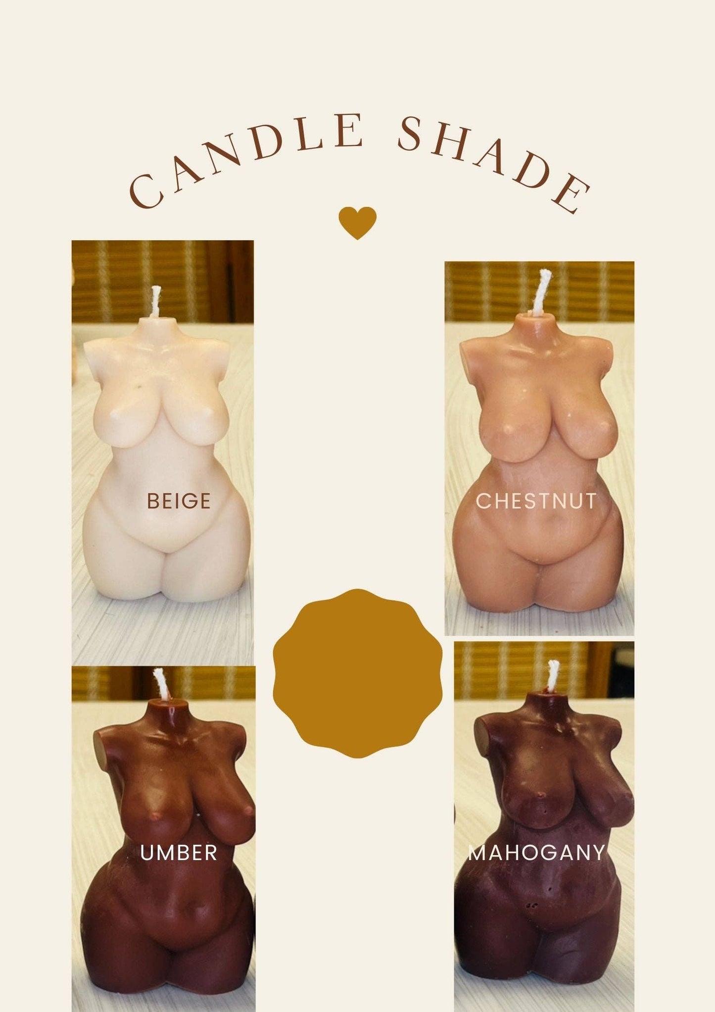 MadebyOmo - Goddess Skin toned soy pillar candles