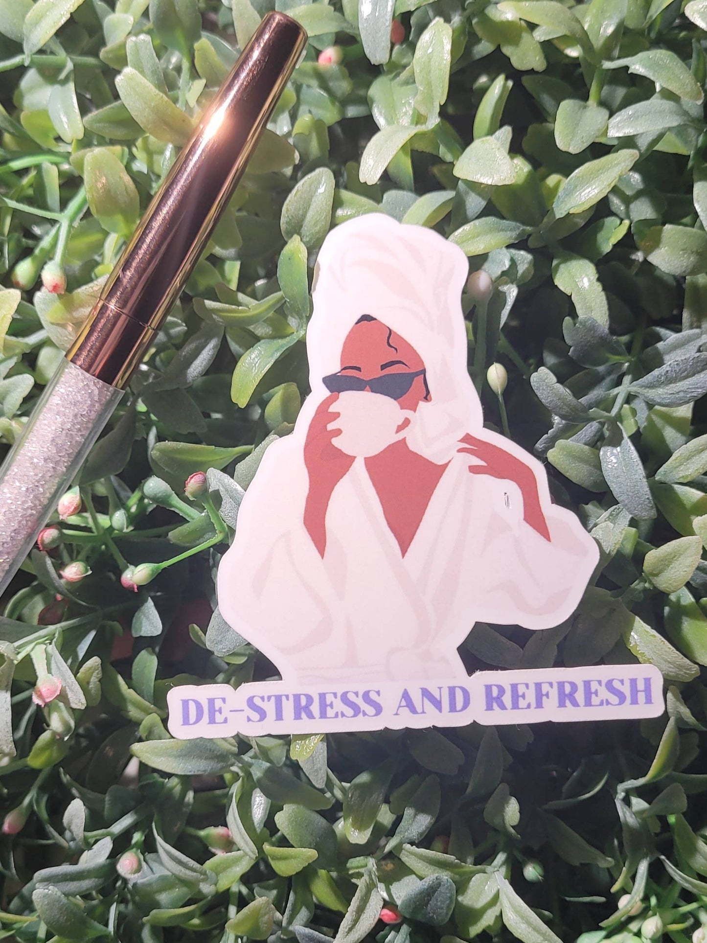 Self Care Tribe - De-stress and Refresh Sticker