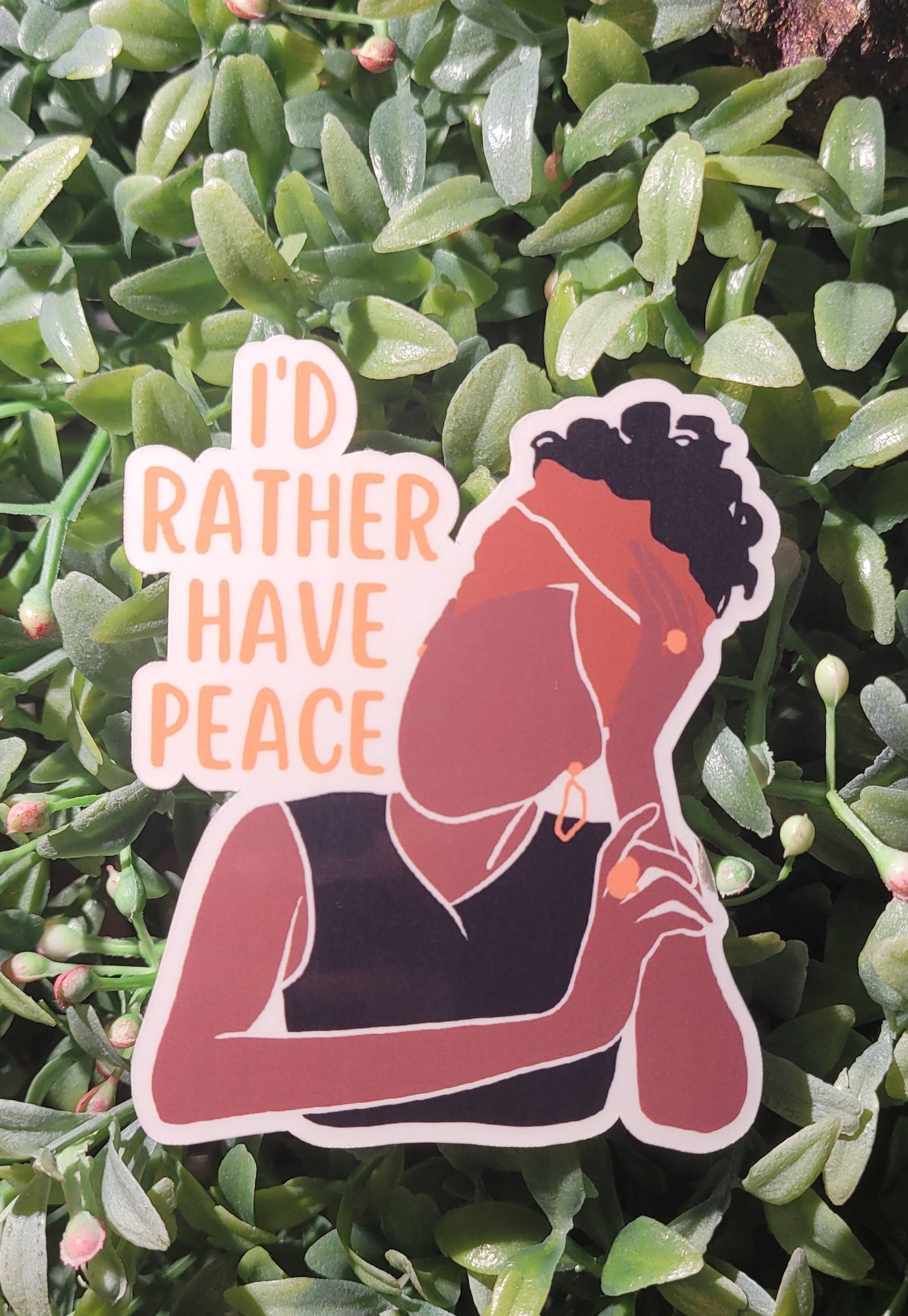 Self Care Tribe - I'd Rather Have Peace Sticker
