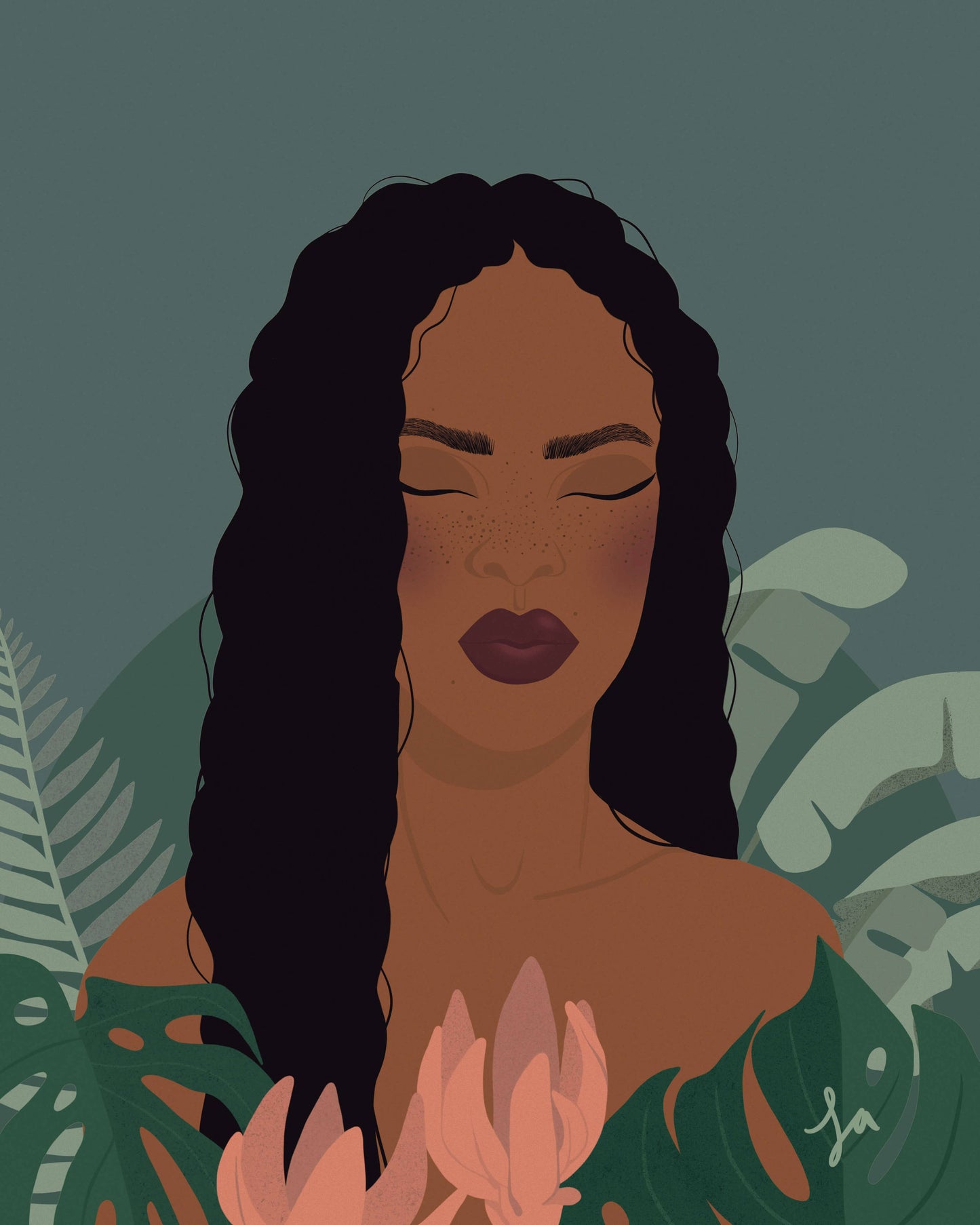 la designs - Portrait of Farah Print